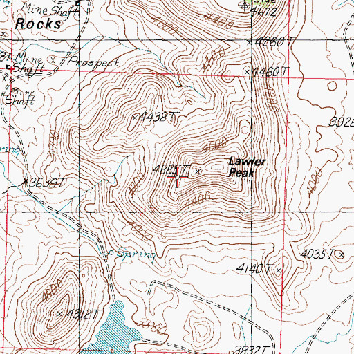 Topographic Map of Lawler Peak, AZ