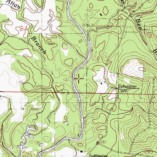 Topographic Map of Allan Branch, MS