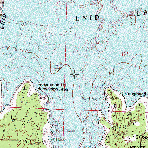 Topographic Map of Bean Creek, MS