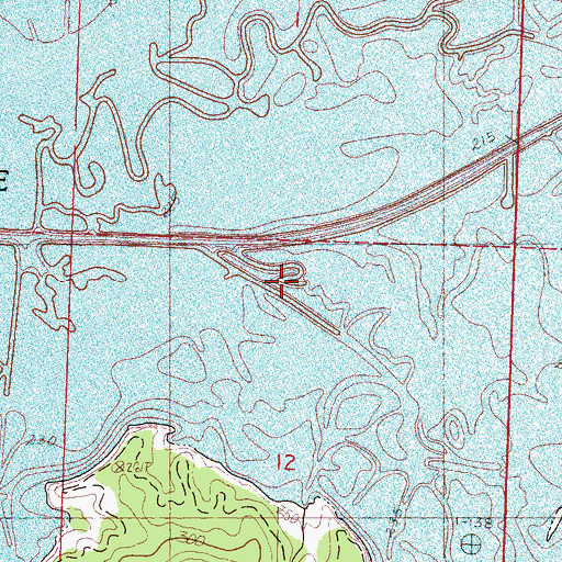 Topographic Map of Billys Creek, MS