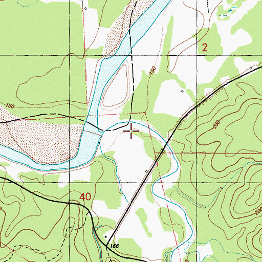 Topographic Map of Brushy Creek, MS