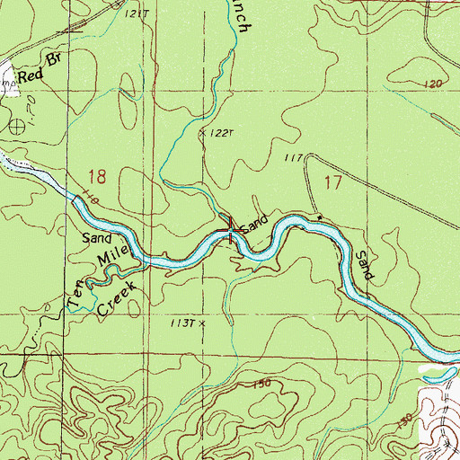 Topographic Map of Church House Branch, MS