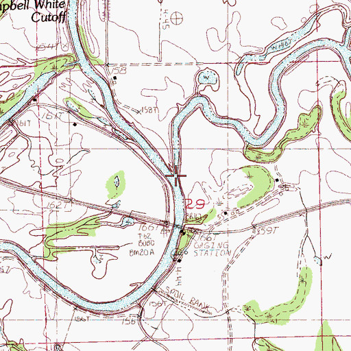 Topographic Map of Coldwater River, MS