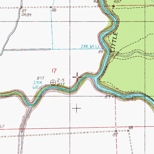 Topographic Map of False River, MS