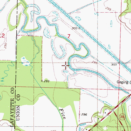 Topographic Map of Fice Creek, MS