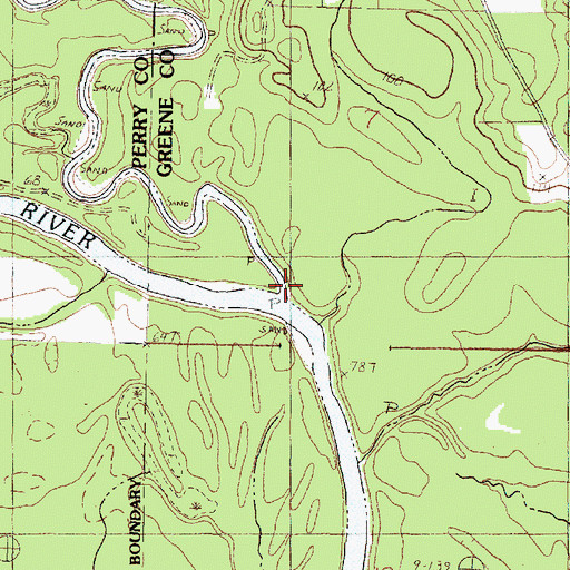 Topographic Map of Gaines Creek, MS