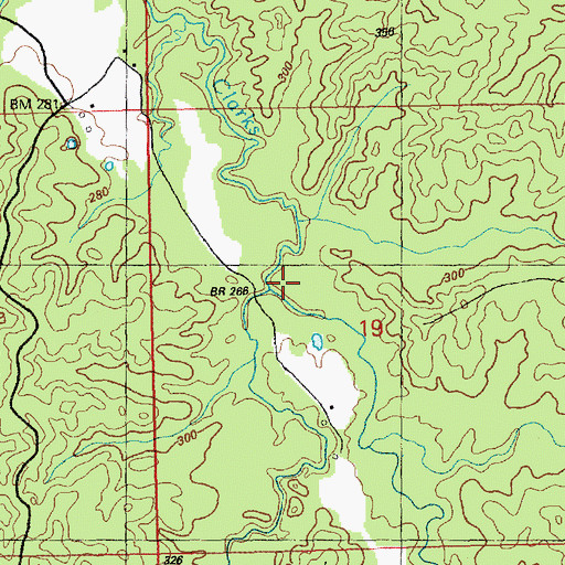 Topographic Map of McKay Branch, MS