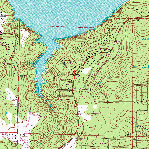 Topographic Map of Lakeside Terrace, AR