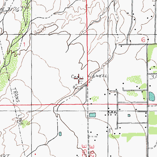 Topographic Map of Lebanon Cemetery, AZ