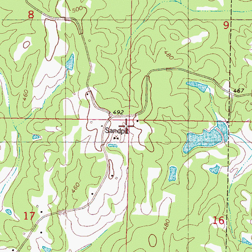Topographic Map of Mount Peniel Church, MS