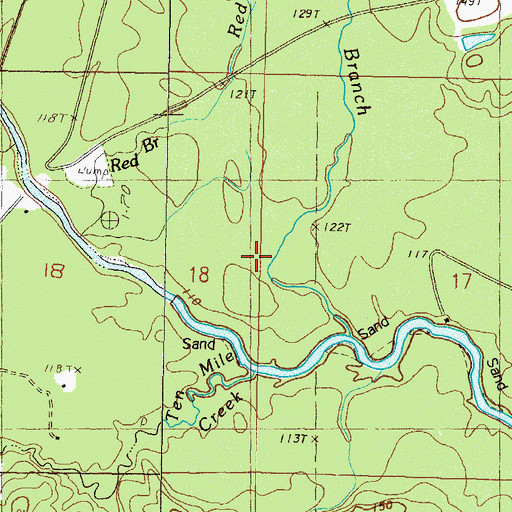 Topographic Map of Red Branch, MS