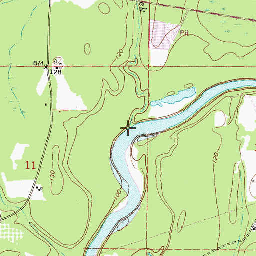 Topographic Map of Robertson Creek, MS