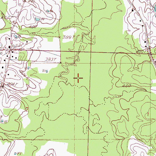 Topographic Map of Shoesole Creek, MS