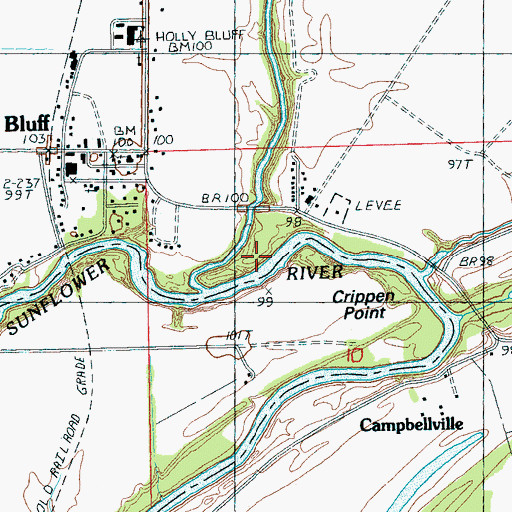Topographic Map of Silver Creek, MS