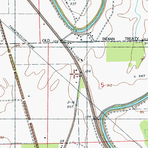 Topographic Map of Walsh, MS