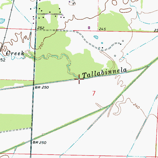 Topographic Map of Willgo Creek, MS