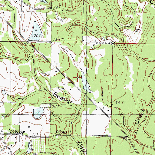 Topographic Map of Mississippi No Name 68 Dam, MS