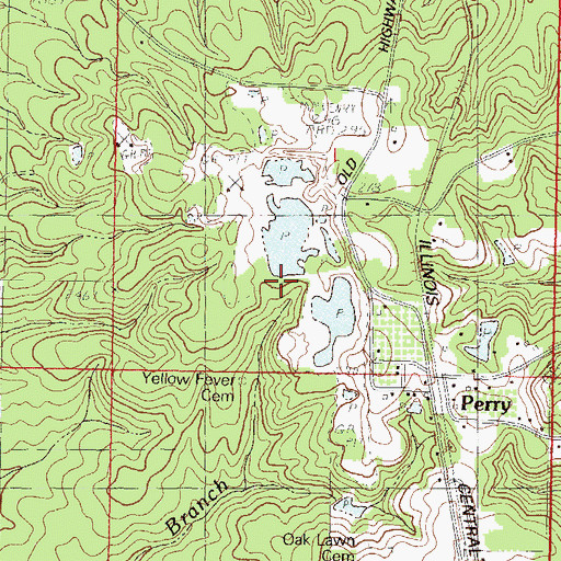 Topographic Map of Parker Lake Dam, MS