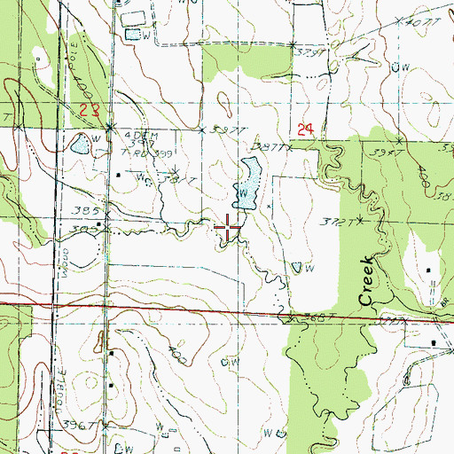 Topographic Map of Jack Stewart Lake Dam, MS