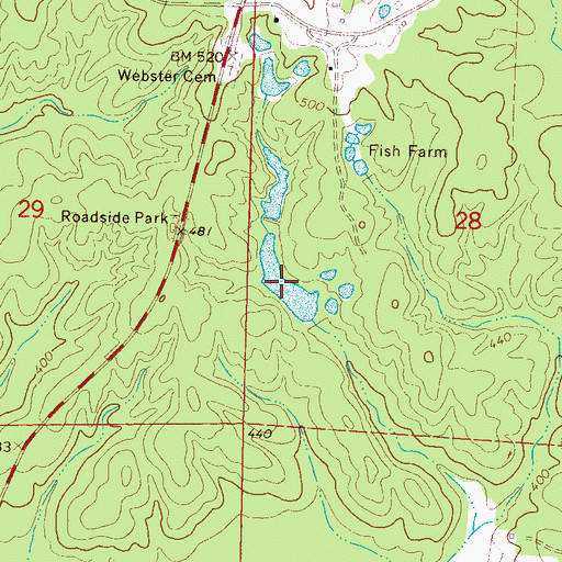 Topographic Map of White Lake Dam, MS