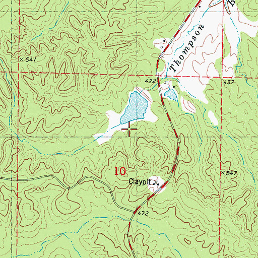 Topographic Map of Oaklimeter Watershed LT 8-4, MS