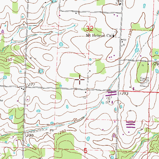 Topographic Map of Township of Colville (historical), AR