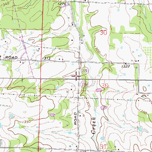 Topographic Map of Township of Garland (historical), AR