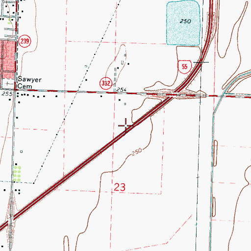 Topographic Map of Township of Chickasawba, AR