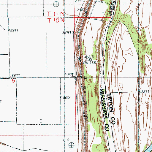 Topographic Map of Township of Golden Lake, AR