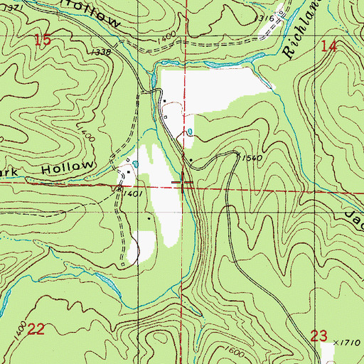 Topographic Map of Township of Jones, AR