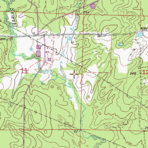 Topographic Map of Township of Garner, AR