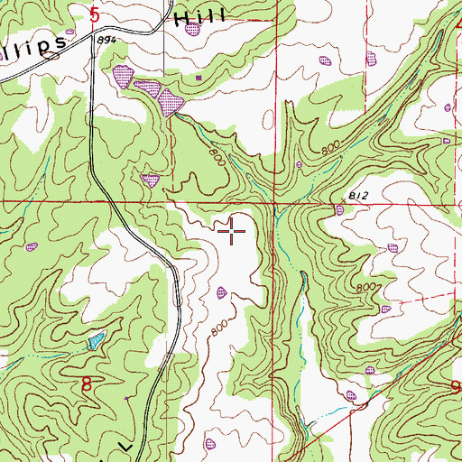 Topographic Map of Township of Cadron, AR