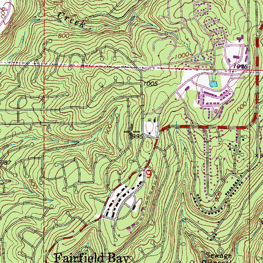 Topographic Map of Township of Indian Rock, AR