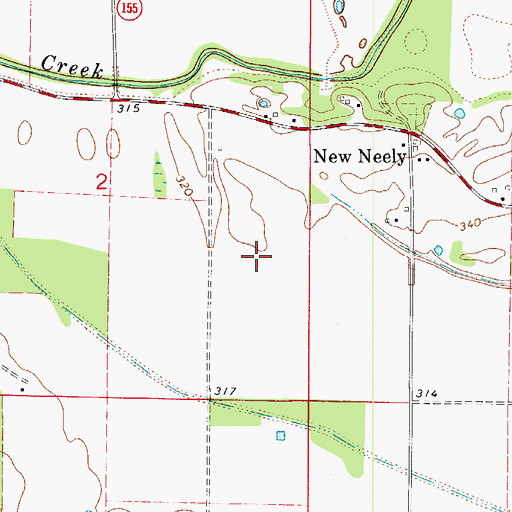 Topographic Map of Township of Galla Rock, AR