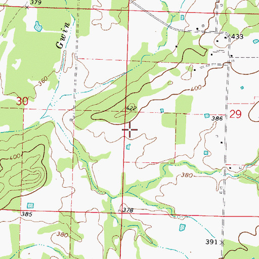 Topographic Map of Township of Magazine, AR