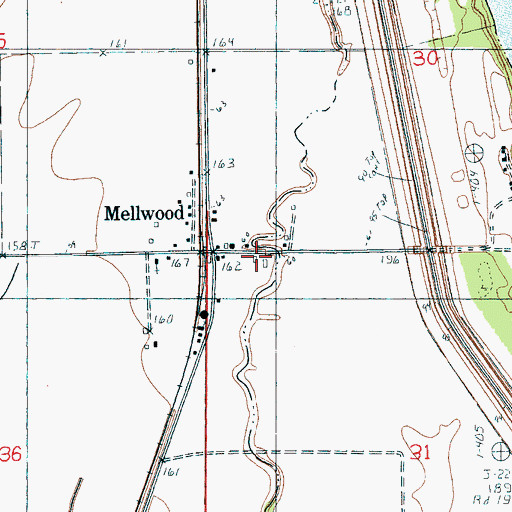 Topographic Map of Mellwood School (historical), AR
