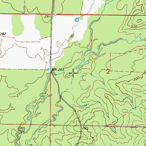 Topographic Map of Tunstle Creek, AR
