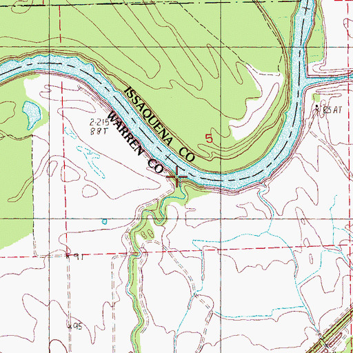 Topographic Map of Corn House Creek, MS
