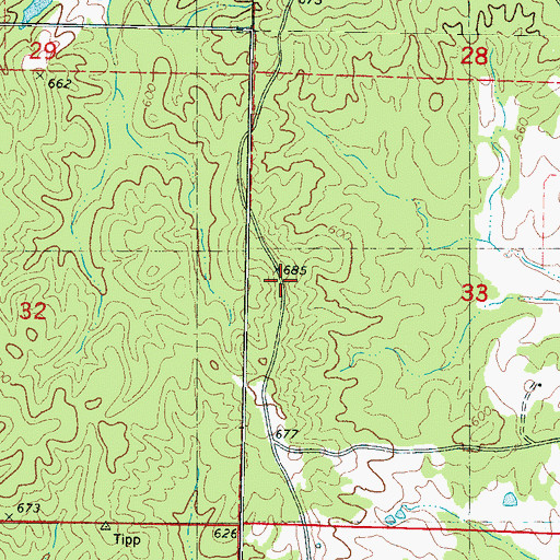 Topographic Map of Haleyondale (historical), MS