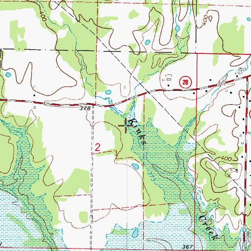 Topographic Map of Atcheson Creek, AR