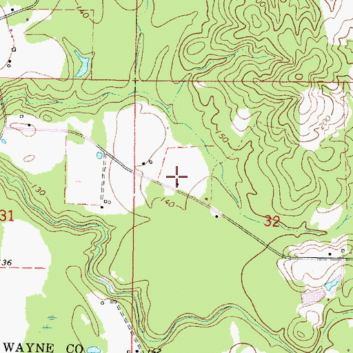 Topographic Map of Douglass Church (historical), MS