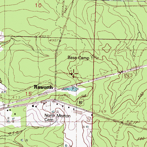 Topographic Map of Base Camp One, MS