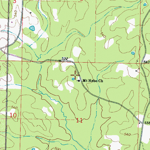 Topographic Map of Spay School (historical), MS