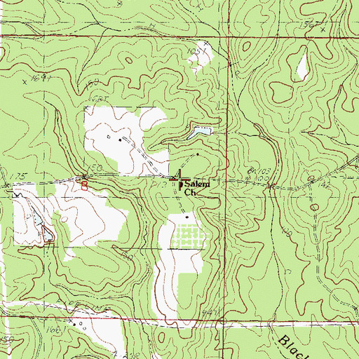 Topographic Map of Salem Church, MS