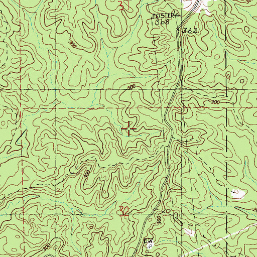 Topographic Map of Darrington Oil Field, MS