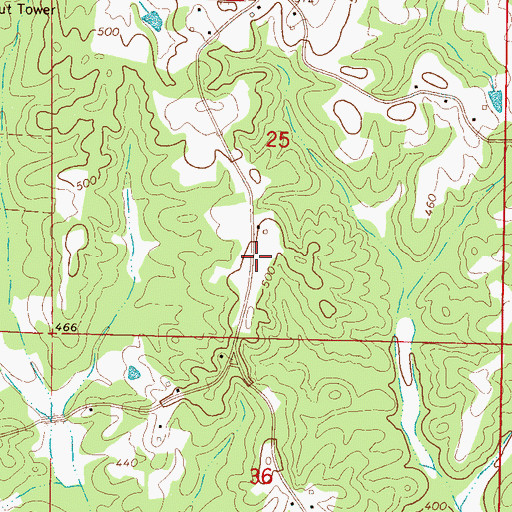 Topographic Map of Ingraham (historical), MS