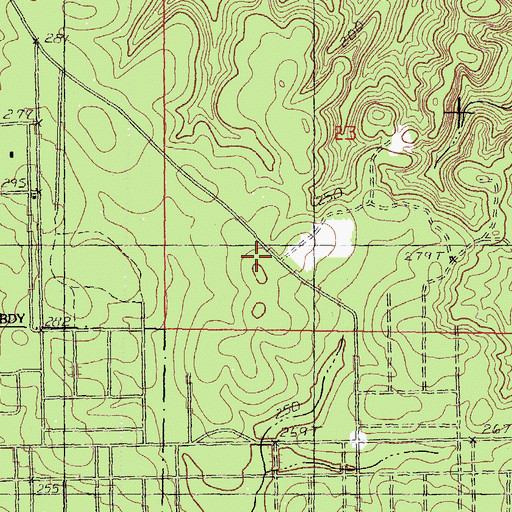 Topographic Map of Ragland Hills, MS