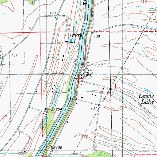 Topographic Map of Holly Grove Landing (historical), MS