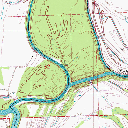 Topographic Map of Bucksnort Landing (historical), MS