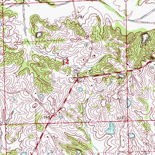 Topographic Map of Dula (historical), MS